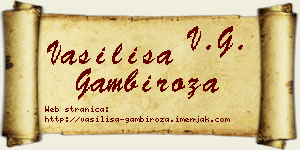 Vasilisa Gambiroža vizit kartica